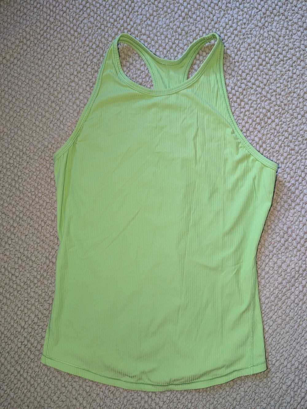 Lululemon Base Pace Ribbed Tank Top - Scream Green Light - Sz 6